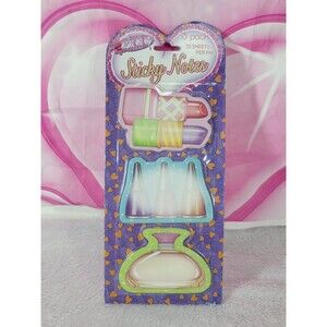 Makeup Cosmetic Lipstick Sticky Notes 3 Pack 25 Sheets Make Me Up Y2K NEW